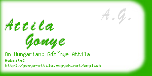 attila gonye business card